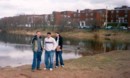 James Beaton-Johnson, Leo Fares, and Amy Trottier, of the Maynard Lake beach restoration subcommittee