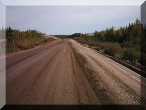 The road between Rae and YK