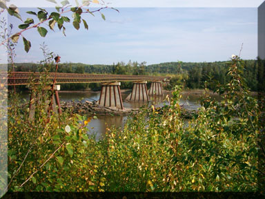 Wooden bridge on Liard Highway