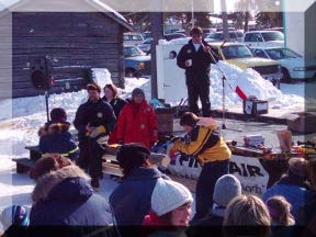 Log sawing competition