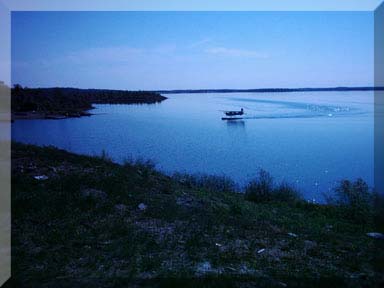 Float plane landing